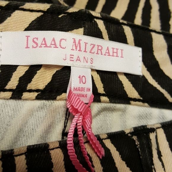 ISAAC Mizrahi Zebra Jeans - Picture 4 of 7